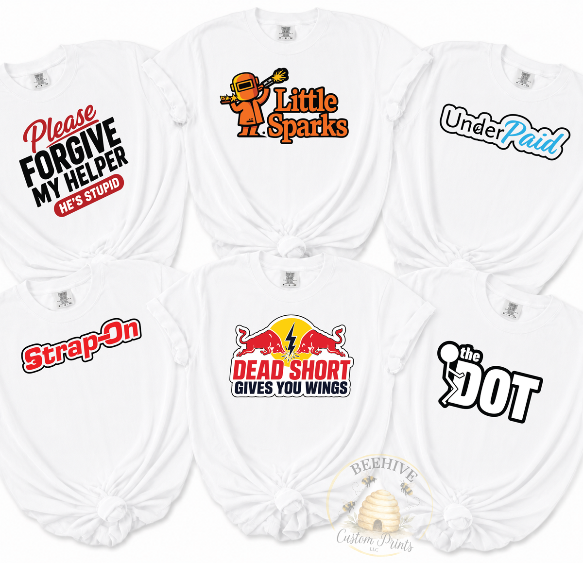 Custom Blue Collar T-Shirts